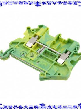 3046223 端子块连接器2POS接地地面6.2mm绿色黄色10-26AWG