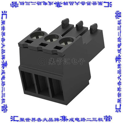 2213936-3 端子块连接器3POS插头母插口3.5mm灰色自由悬挂