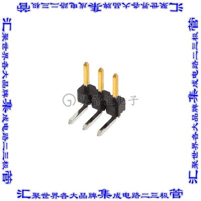2842111-3 针座连接器3POS分离式2mm公形插针通孔直角镀金