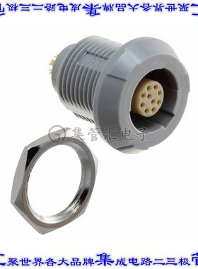 PLB4G820010 圆形连接器10POS插座母插口焊杯镀金面板安装