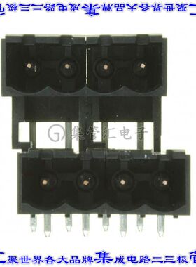 1776166-4 端子块连接器8POS接头公引脚带罩2排5mm黑色90DEG通孔