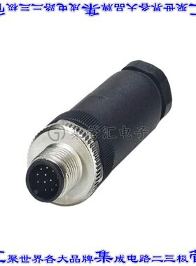 1404419 圆形连接器12POS插头公引脚焊杯镀金自由悬挂