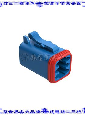 AT06-6S-RD01BLU 矩形连接器外壳6POS插头2排母形插口蓝色自由悬