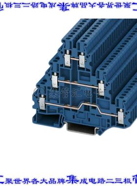 3002389 端子块连接器6POS馈通式3排5.2mm蓝色12-26AWG