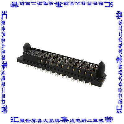 10065127-001LF 背板连接器34POS插座母插口4排通孔黑色