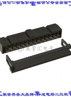 101-266 矩形连接器26POS插口2排2.54mm母插口黑色IDC镀金自由悬