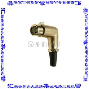 FC60955N 圆形连接器5POS插头母插口焊杯银自由悬挂直角