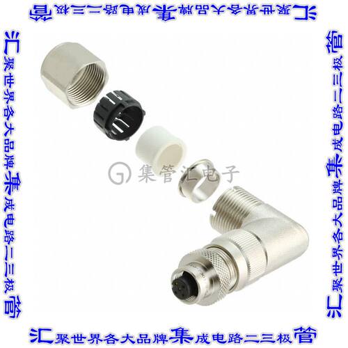 HDM12PF05A1RAM 圆形连接器5POS插头母插口焊杯镀金自由悬挂直角