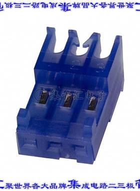3-644564-3 矩形连接器3POS插座2.54mm母插口蓝色IDC锡自由悬挂直