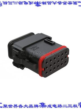 AT16-18SB-SR02 矩形连接器外壳18POS插头3排母形插口黑色自由悬