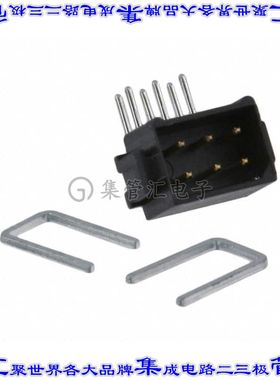 M80-8410642 针座连接器6POS接头2排2mm公形插针通孔直角镀金