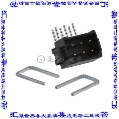 M80-8410642 针座连接器6POS接头2排2mm公形插针通孔直角镀金
