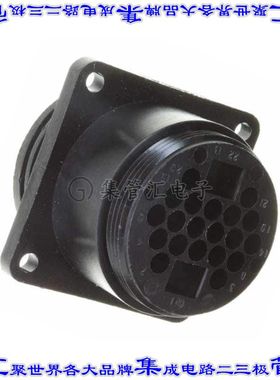206613-1 圆形连接器22(20+2电源)插座外壳用于公插针黑色面板安