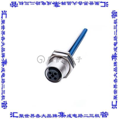 M12T-04PFFS-SF8B15 圆形连接器4POS插座母插口导线引线镀金面板