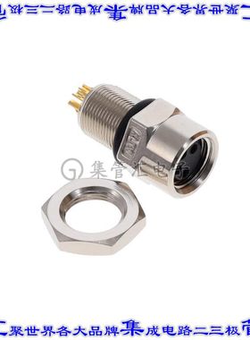 8-04PFFS-SH7001 圆形连接器4POS插头母插口焊杯镀金面板安装