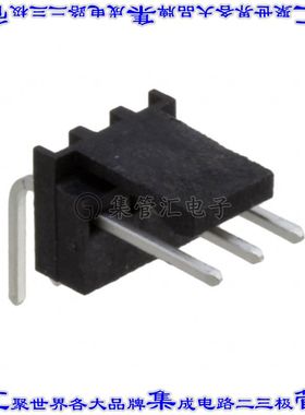 3-647051-3 针座连接器3POS接头2.54mm公形插针通孔直角锡