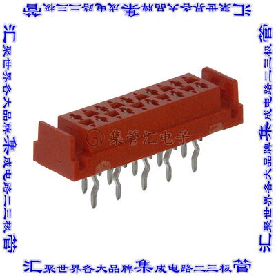 1-338068-0 针座连接器10POS插座2排2.54mm叉状通孔直针锡