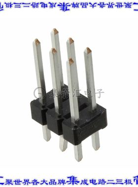 78548-406HLF 针座连接器6POS接头2排2.54mm公形插针通孔直针锡