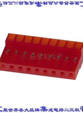 3-640433-9 矩形连接器9POS插座3.96mm母插口红色IDC锡自由悬挂