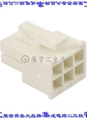 1586765-6 矩形连接器外壳6POS插座2排4.2mm母形插口白色自由悬挂