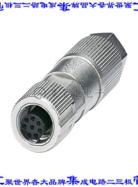 1414611 圆形连接器8POS插座母插口IDC镀金自由悬挂