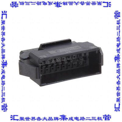 1-1903131-0 矩形连接器外壳20POS插头2排2.5mm公形引脚黑色面板