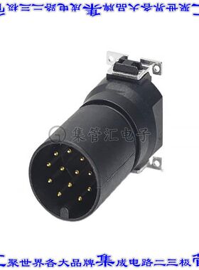 1411987 圆形连接器12POS插头公引脚焊接镀金表面贴装