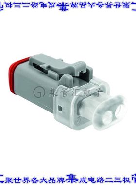 AT06-2S-LED1202 矩形连接器外壳2POS插头母形插口灰色自由悬挂