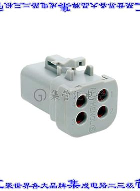 ATP06-4S-EC01 矩形连接器外壳4POS插头2排母形插口灰色自由悬挂