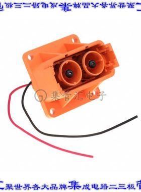 ATHP042P08EL16-M1 矩形连接器4(2+2电源)插座公引脚橙色银面板安