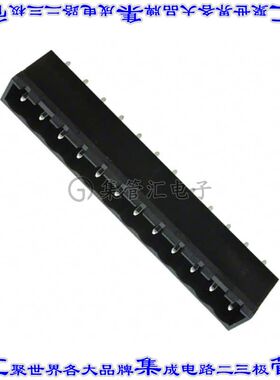 ELFH12250 端子块连接器12POS接头公引脚带罩5.08mm黑色垂直通孔