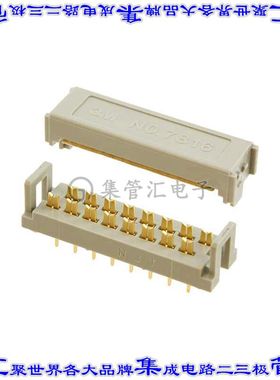 7816-0000PR 连接器16POS带状电缆DIP针座2排1.27mm通孔IDC灰色