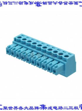 TBP02P1-381-10BE 端子块连接器10POS插头母插口3.81mm蓝色自由悬