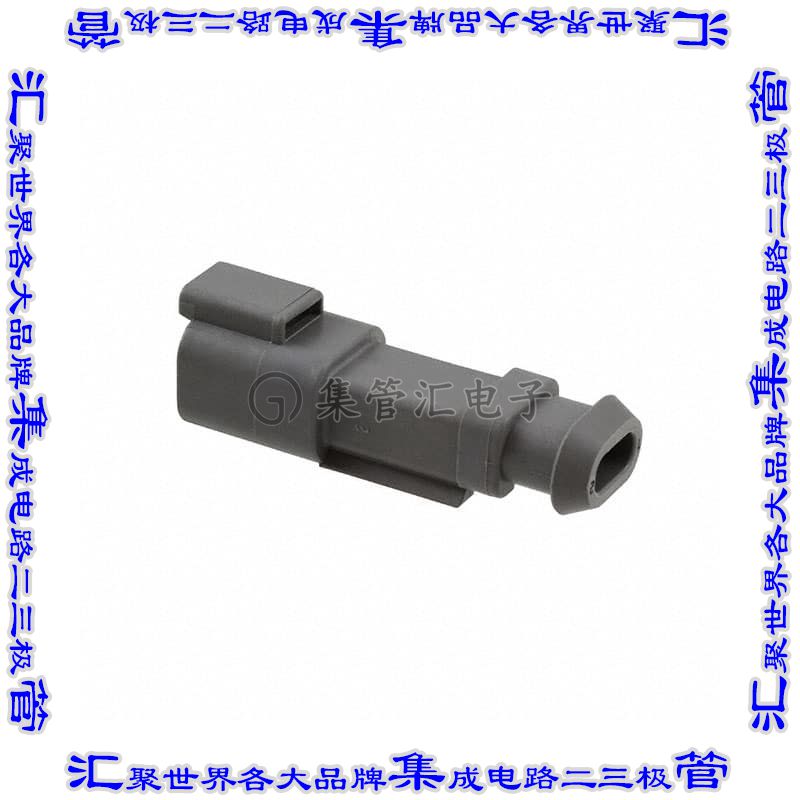DT04-2P-E008 矩形连接器外壳2POS插座公形引脚灰色自由悬挂