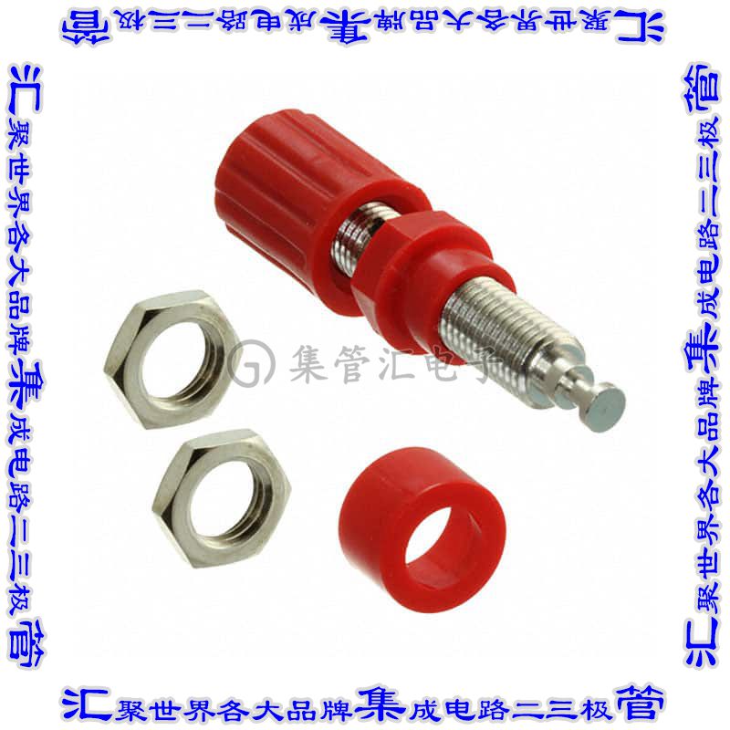 CT2232-2 接插件连接器CONN BIND POST KNURLED RED