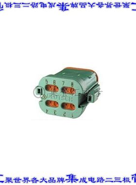 DT06-08SC-CE05 矩形连接器外壳8POS插头2排母形插口绿色自由悬挂