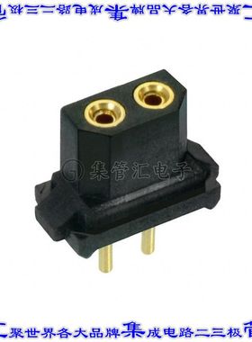 M80-8970205 针座连接器2POS插座2mm母形插口通孔直针镀金