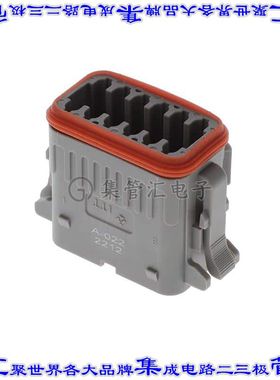 IT06-12SA-022 矩形连接器外壳12POS插头2排母形插口灰色自由悬挂