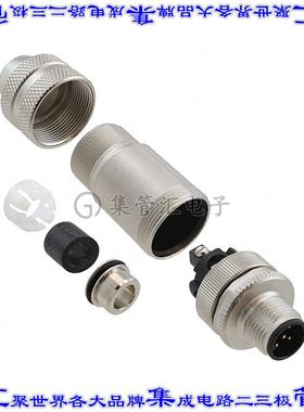 1693416 圆形连接器5POS插头公引脚螺钉镀金自由悬挂