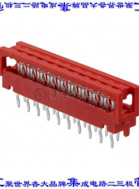 690207102072 连接器20POS带状电缆DIP针座2排1.27mm通孔IDC红色