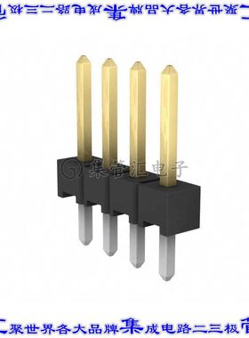 9-146281-0-04 针座连接器4POS分离式2.54mm公形插针通孔直针镀金