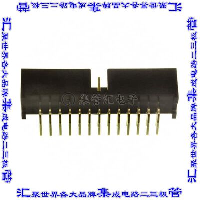 5103311-6 针座连接器26POS接头2排2.54mm公形插针通孔直角镀金