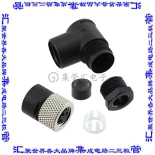 1529399 圆形连接器3POS插座母插口焊杯镀金自由悬挂直角