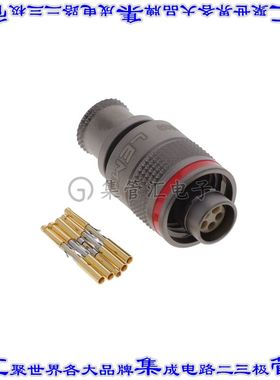 FMS.0M.305.XLMT 圆形连接器5POS插头母插口压接镀金自由悬挂