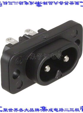 6160.0012 电源接入连接器2POS插座公形引脚IEC320-C8面板安装法