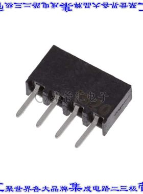 2314878-4 针座连接器4POS插座2mm母形插口通孔直针镀金