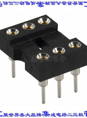 AR 06-HZL/07-TT 连接器IC插座DIP 7.62mm插口6(2 x 3)位置镀金通