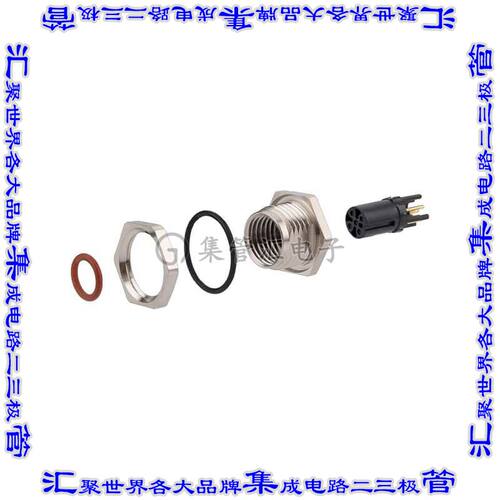 MMT371A815-0001 圆形连接器5POS插孔母插口焊接镀金面板安装通孔