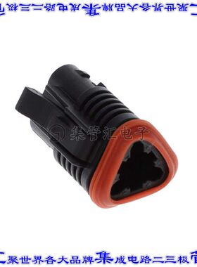 IT06-3S-006-N 矩形连接器外壳3POS插头2排母形插口黑色自由悬挂