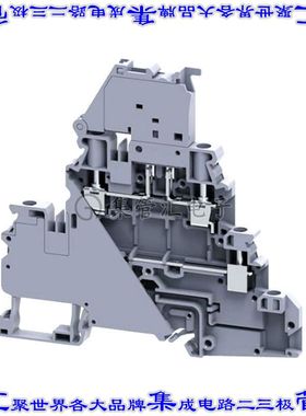 CYDLF4LR 端子块连接器4POS断连2排6.0mm灰色10-24AWG